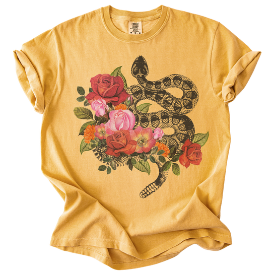 Vintage Floral Snake Tee