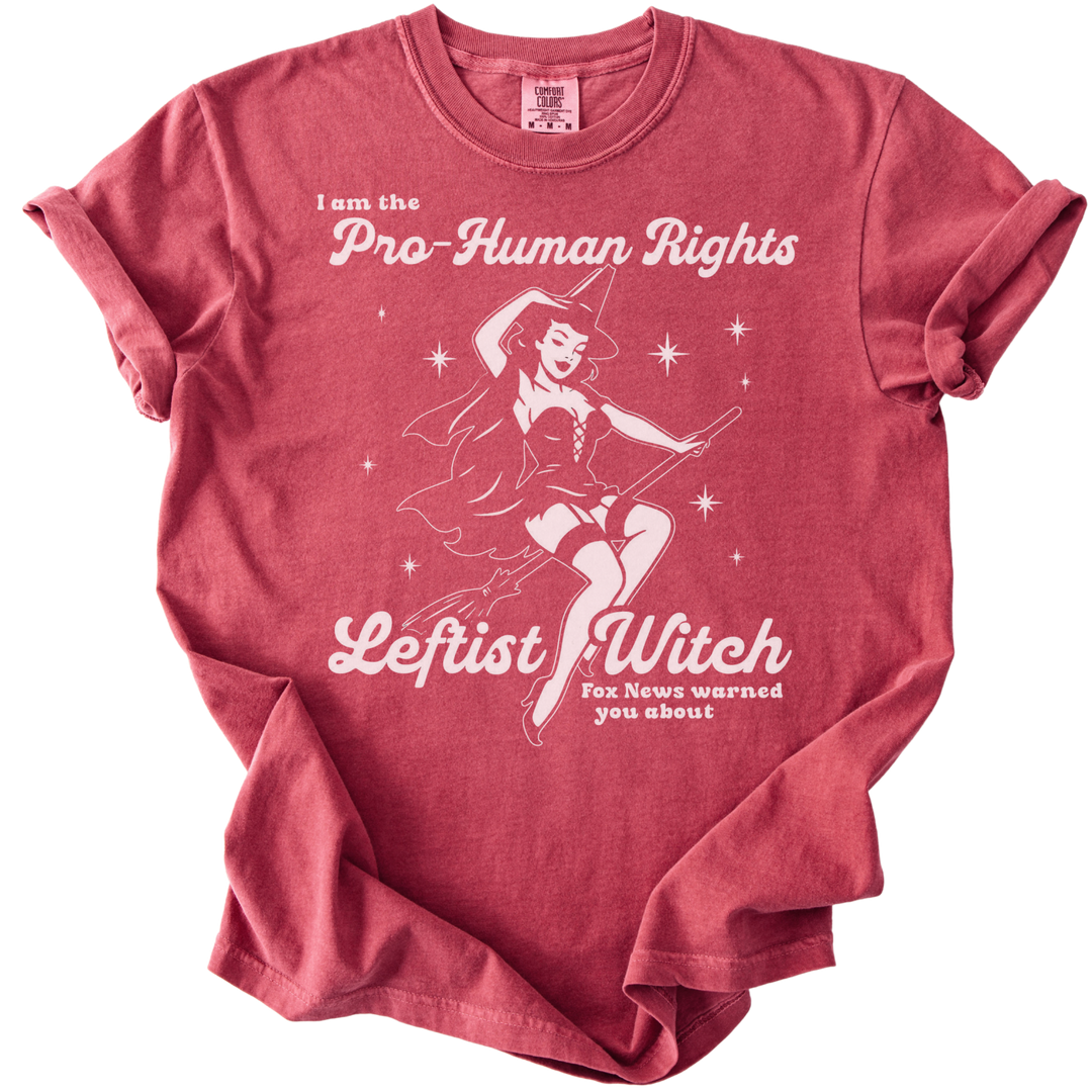 Pro-Human Rights Leftist Witch Tee
