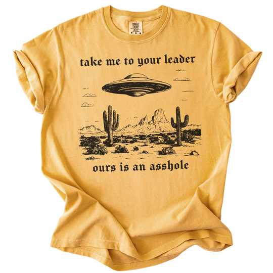 Take Me To Your Leader UFO Ours is an Asshole Tee
