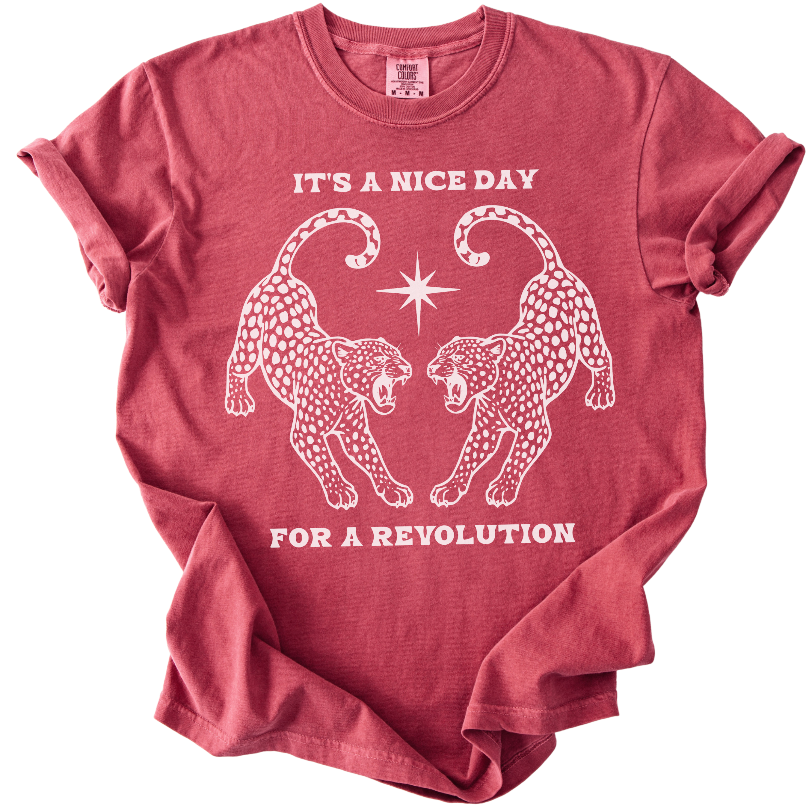 It's A Nice Day for A Revolution Leopards Tee
