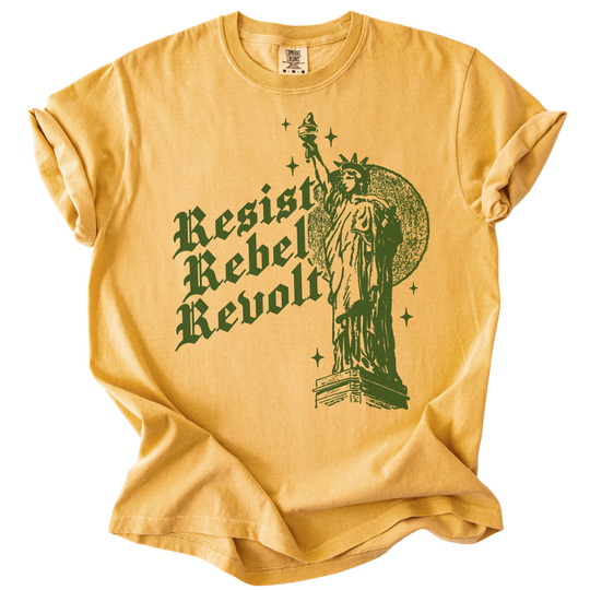 Resist Rebel Revolt Statue of Liberty Tee