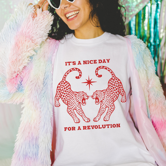Nice Day For A Revolution Vintage Dyed Tee