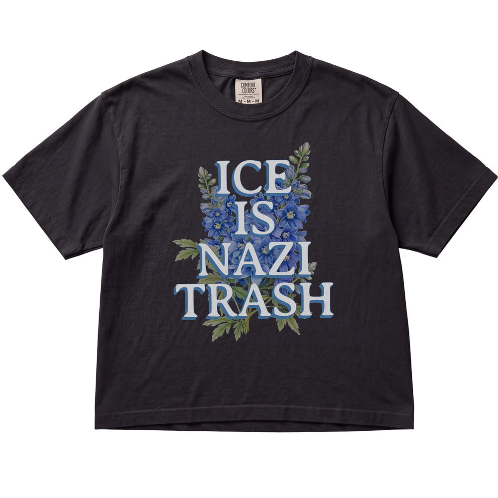 ICE is Nazi Trash Women's Cropped Boxy