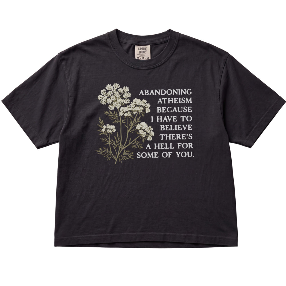 Abandoning Atheism Floral Women's Cropped Boxy