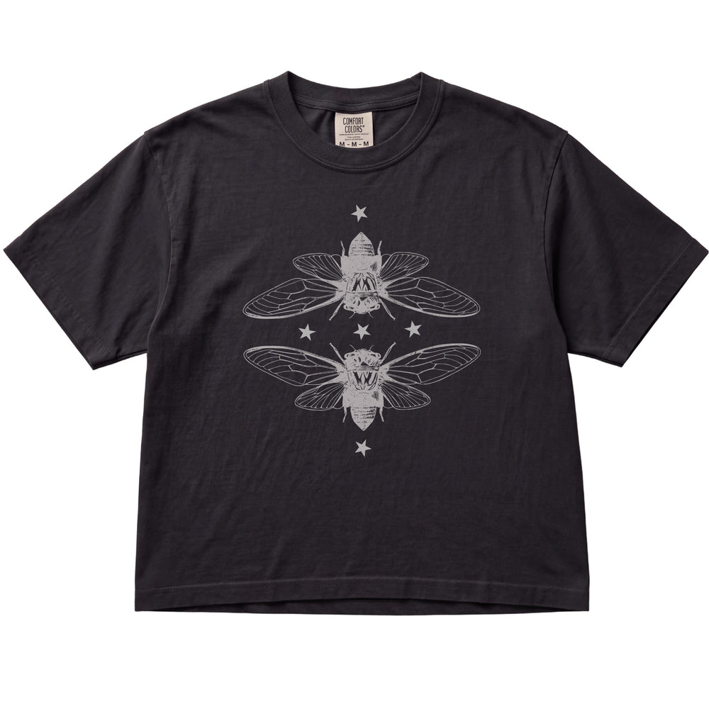 Mirrored Cicadas Women's Cropped Boxy