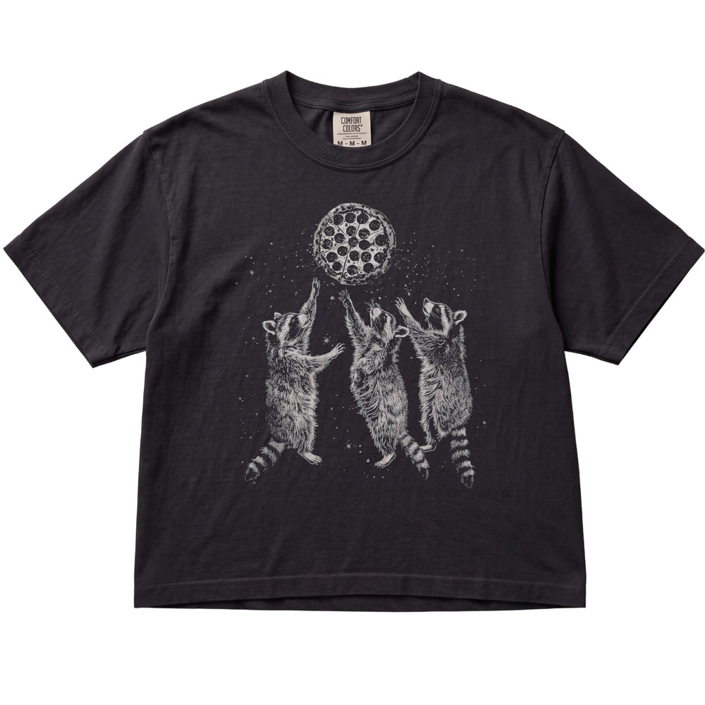 Raccoons & A Pizza Moon Women's Cropped Boxy