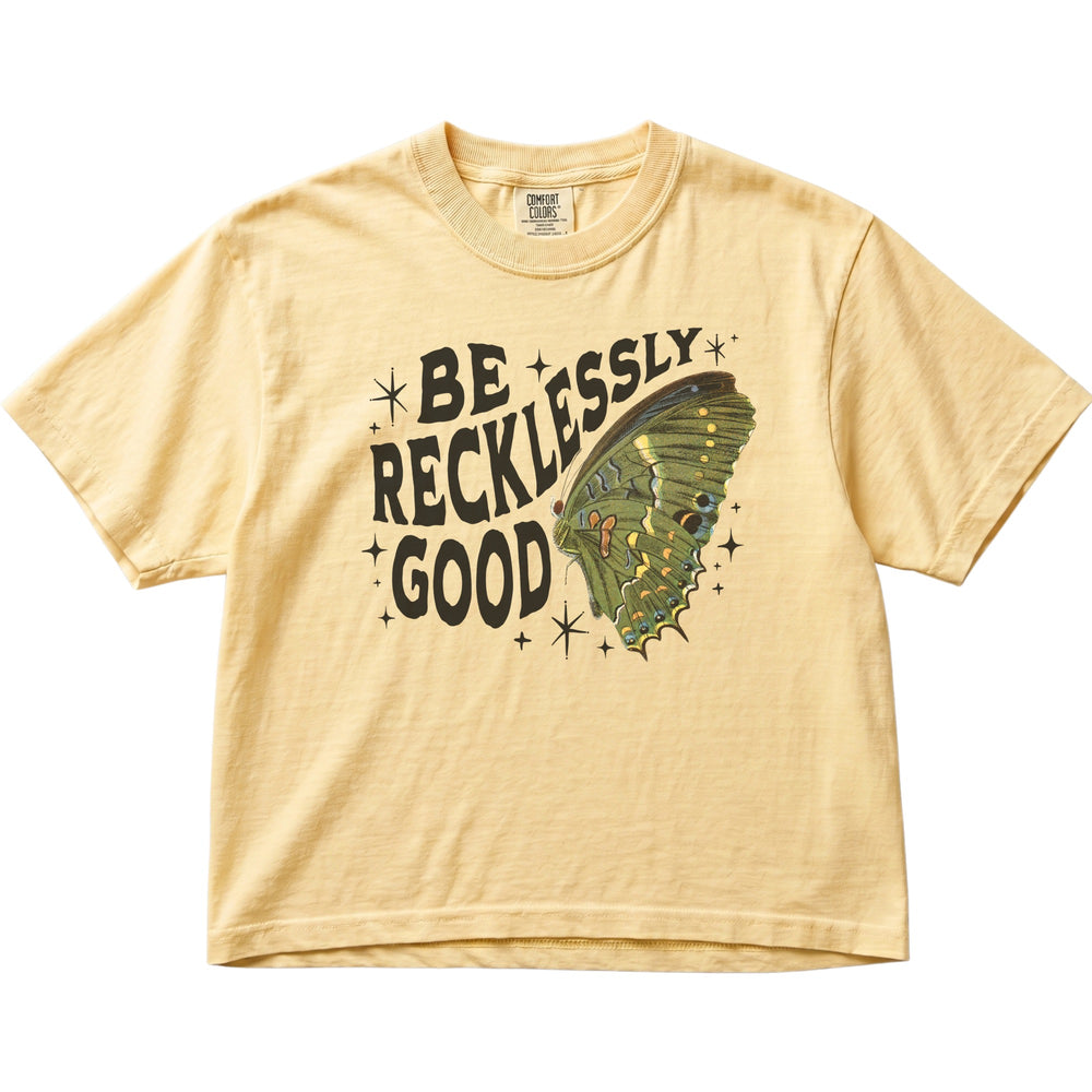 Be Recklessly Good Butterfly Women's Cropped Boxy