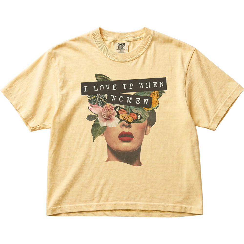 I Love It When Women Collage Women's Cropped Boxy