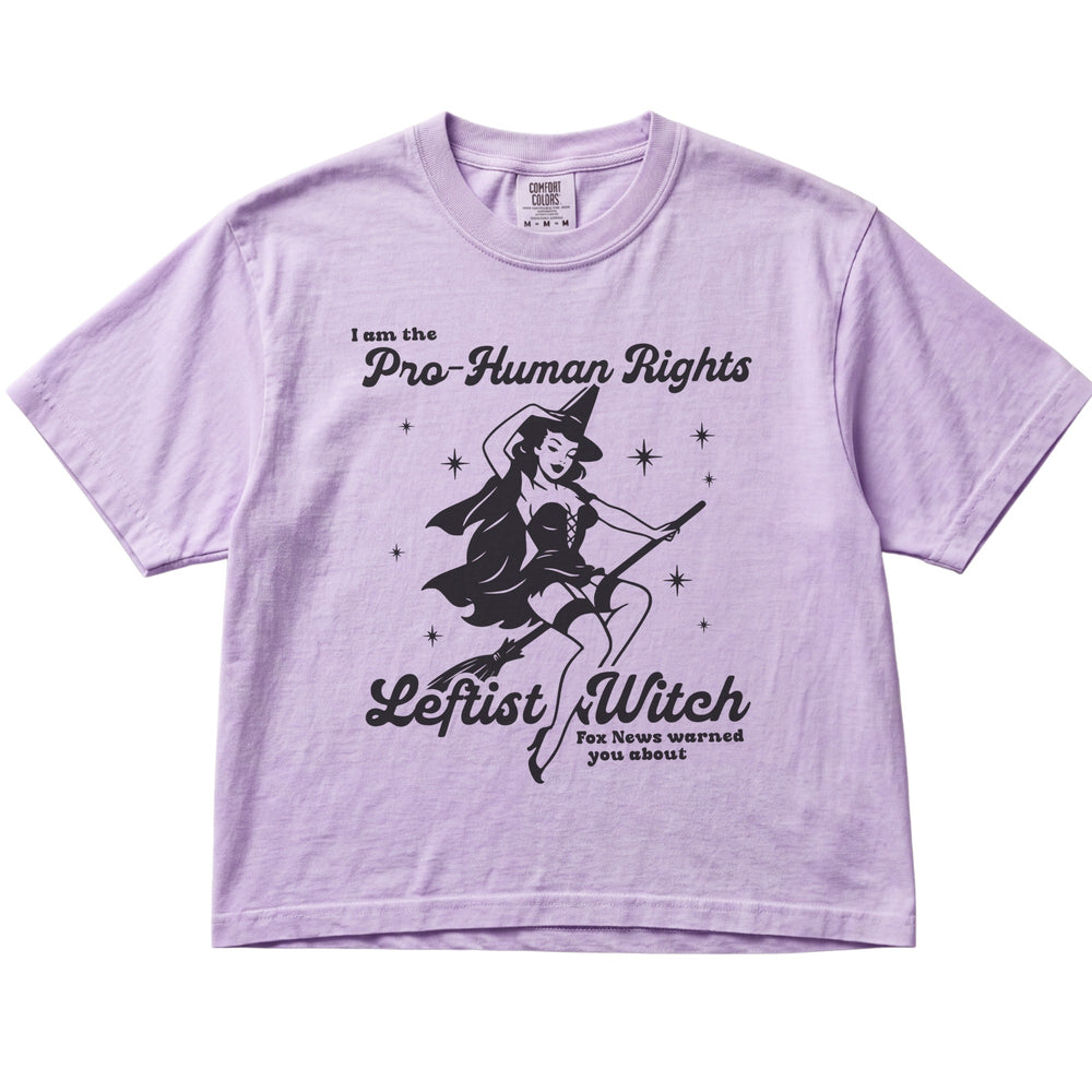 Pro-Human Rights Leftist Witch Women's Cropped Boxy