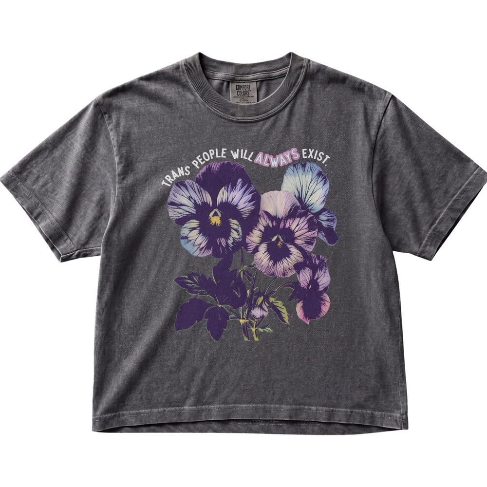Trans People Will Always Exist Women's Cropped Boxy