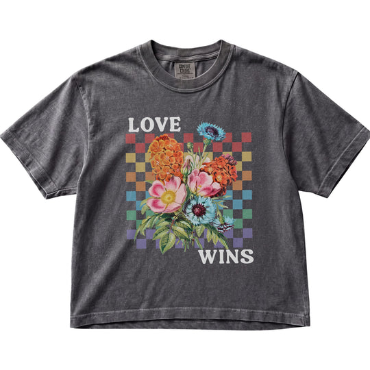 Love Wins Rainbow Floral Women&