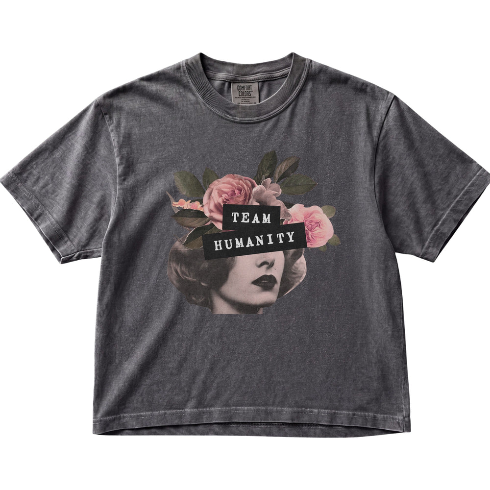 Team Humanity Collage Women's Cropped Boxy