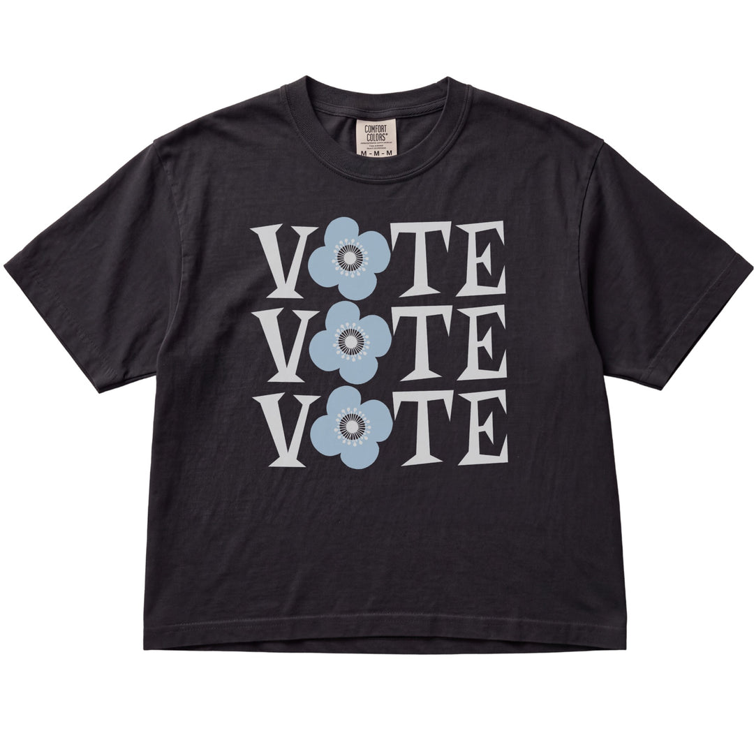 Retro Vote Blue Flower Women&