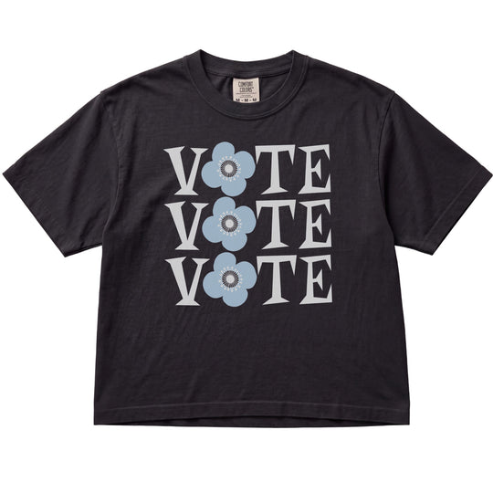 Retro Vote Blue Flower Women&