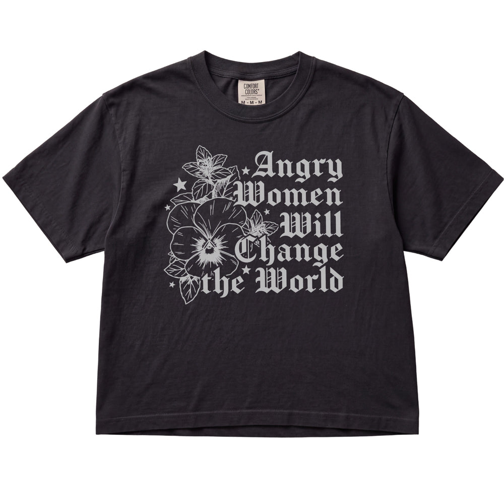 Angry Women Will Change The World Women's Cropped Boxy