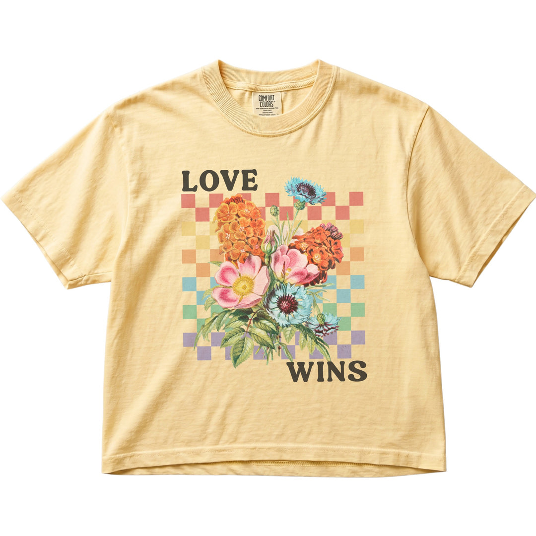 Love Wins Rainbow Floral Women&
