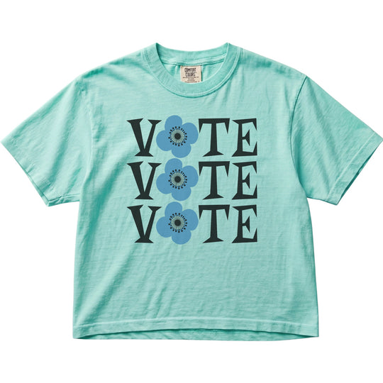 Retro Vote Blue Flower Women&