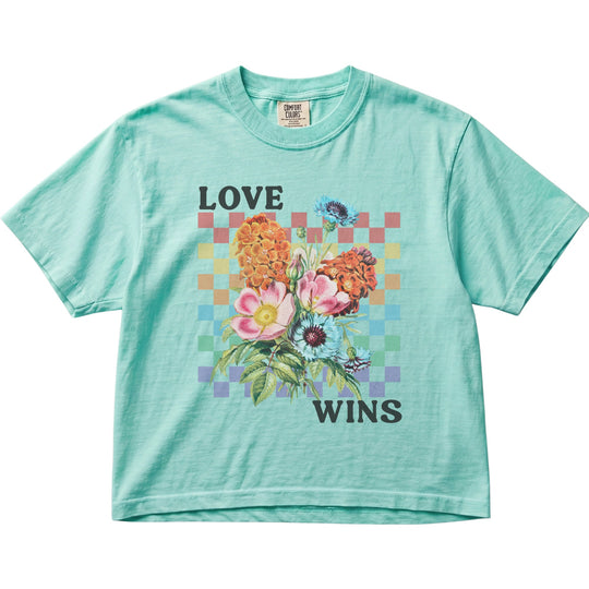 Love Wins Rainbow Floral Women&