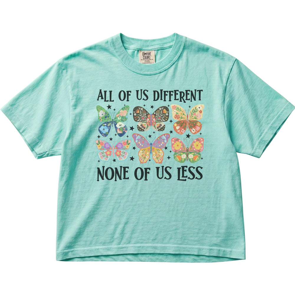 All of Us Different None of Us Less Women's Cropped Boxy