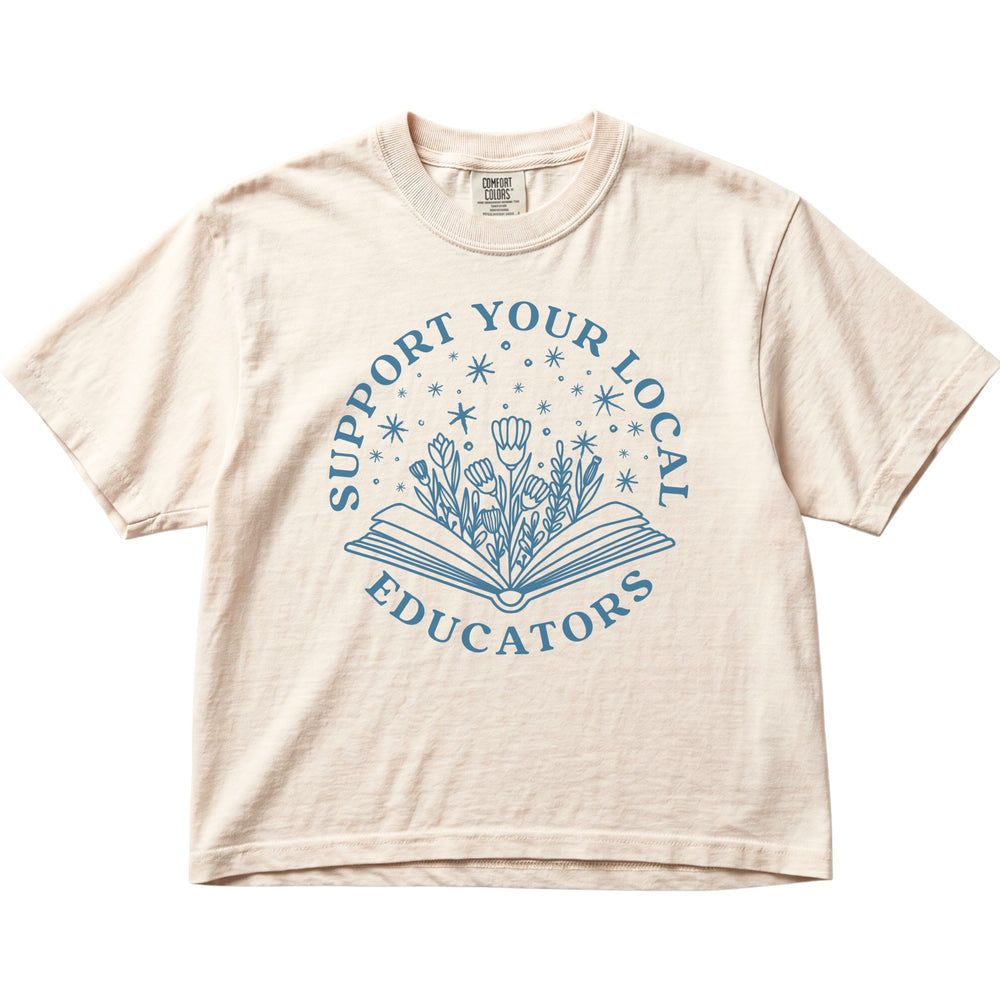 Support Your Local Educators Women's Cropped Boxy