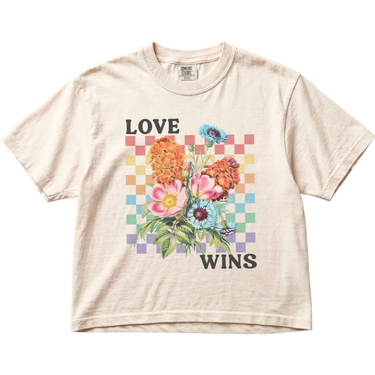 Love Wins Rainbow Floral Women&