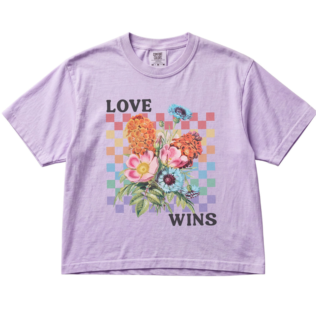 Love Wins Rainbow Floral Women&