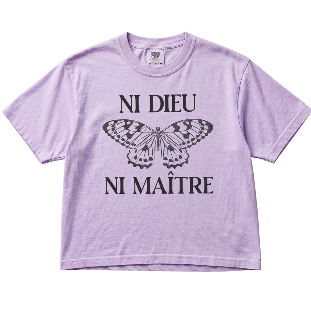 Ni Dieu Ni maitre Butterfly Women's Cropped Boxy
