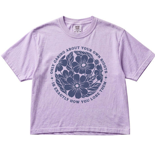 Only Caring About Your Own Rights Floral Women&