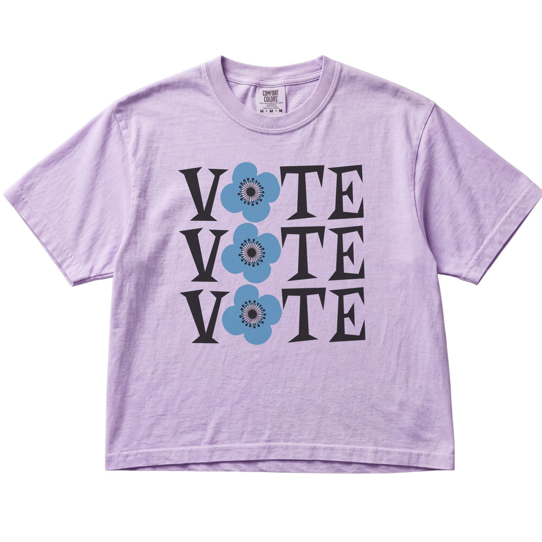 Retro Vote Blue Flower Women&