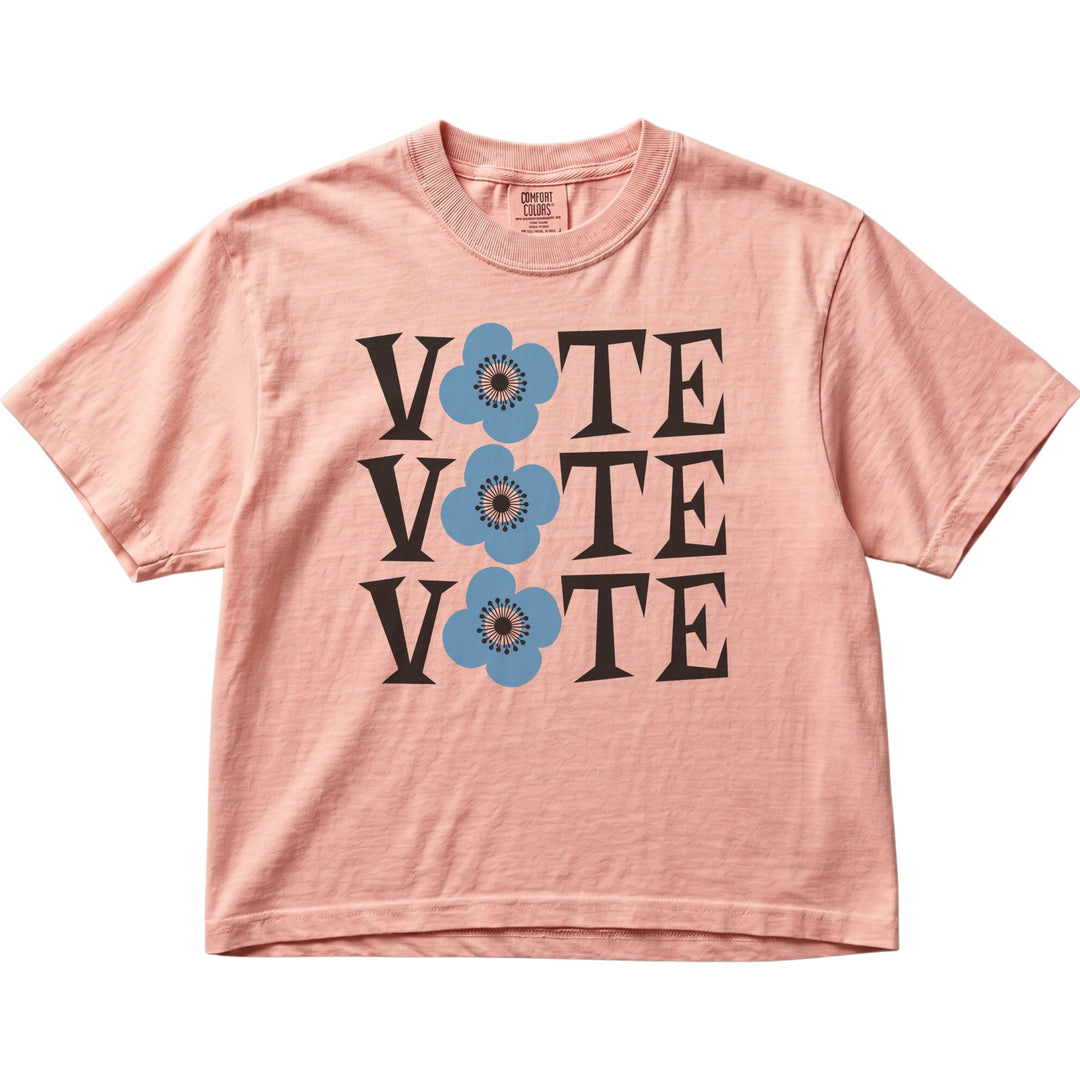 Retro Vote Blue Flower Women&