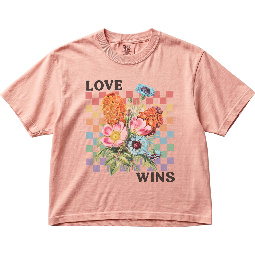 Love Wins Rainbow Floral Women&