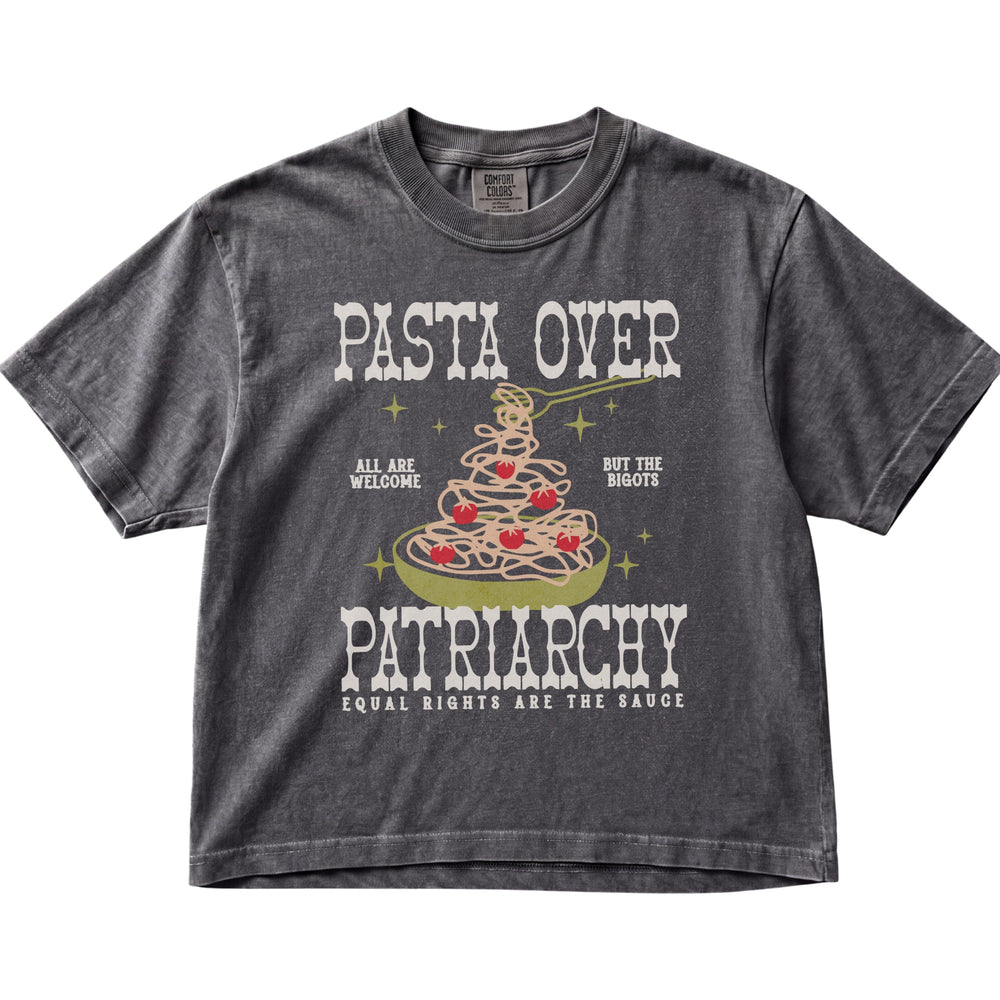 Pasta Over Patriarchy Women's Cropped Boxy