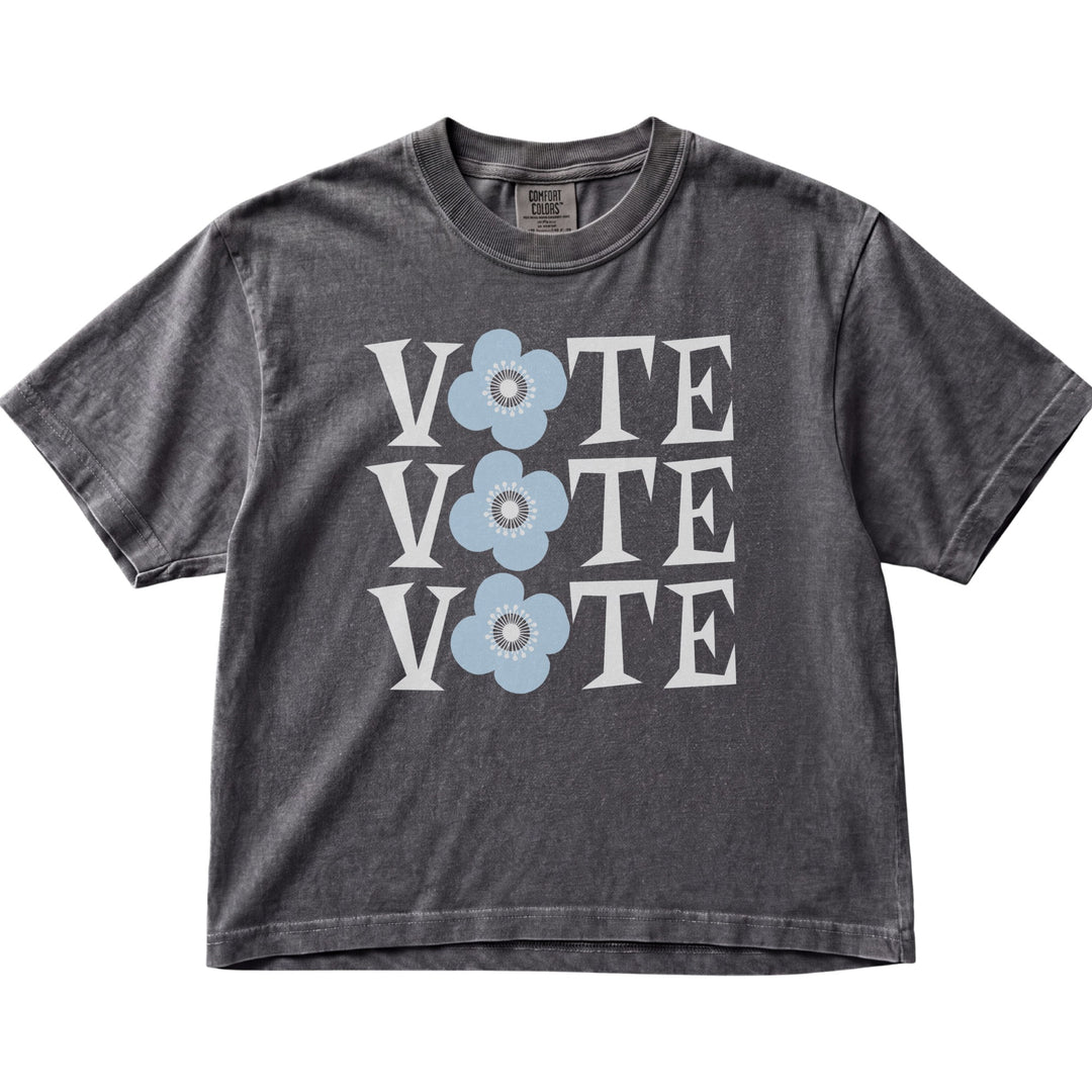 Retro Vote Blue Flower Women&