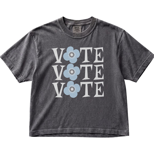 Retro Vote Blue Flower Women&