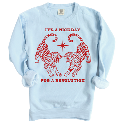 Nice Day For A Revolution Vintage Dyed Crewneck Sweatshirt