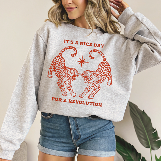 Nice Day For A Revolution Crewneck Sweatshirt
