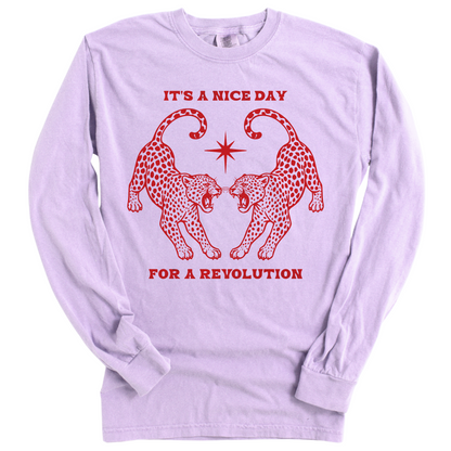 Nice Day For A Revolution Vintage Dyed Long Sleeve Tee