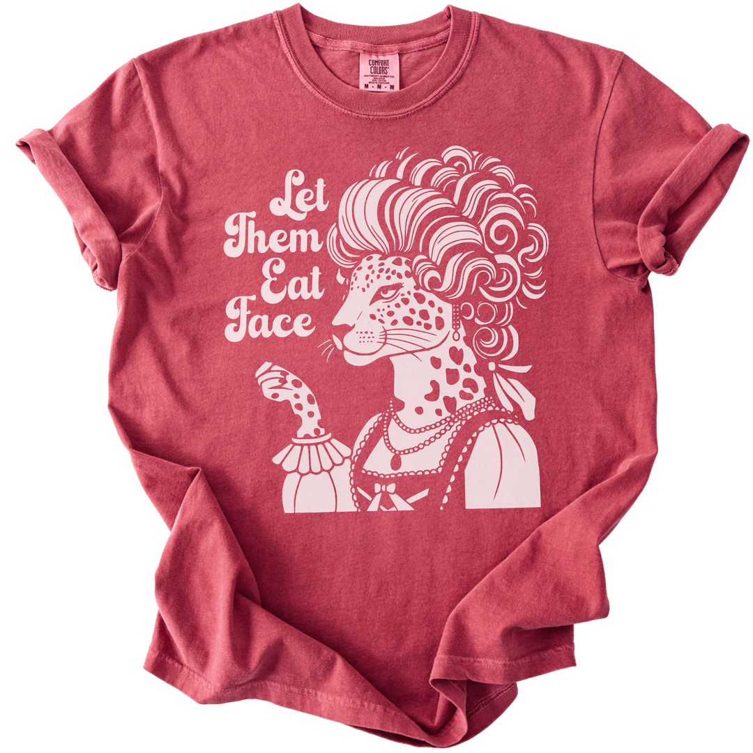 Let Them Eat Face Leopard Tee