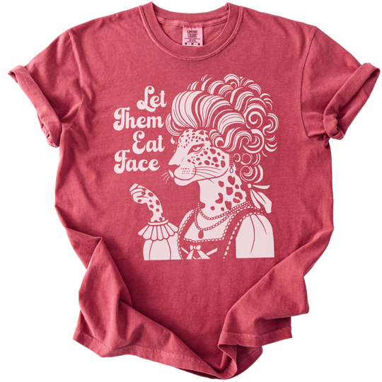 Let Them Eat Face Leopard Tee