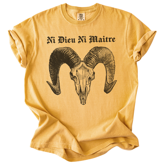 Ni Dieu Ni Maitre Ram Skull Tee