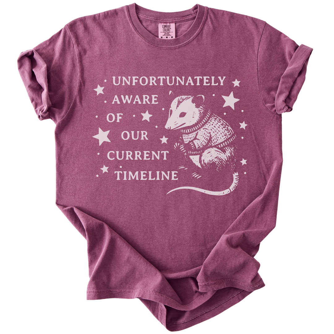 Unfortunately Aware of Our Current Timeline Tee