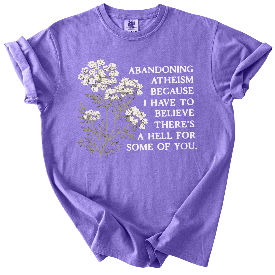 Abandoning Atheism Floral Tee - The Rogue Petal Co. - T-Shirt