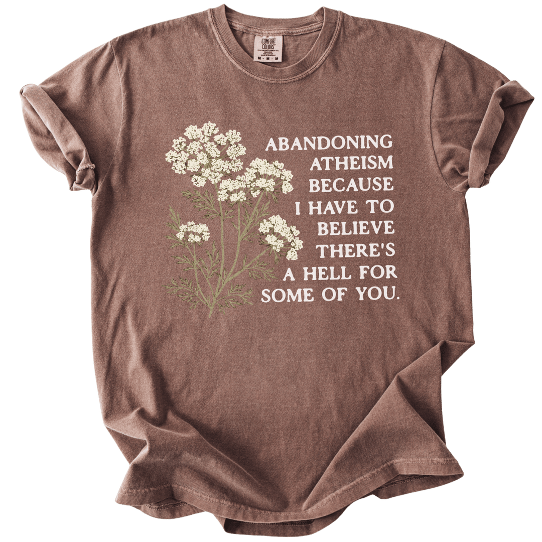Abandoning Atheism Floral Tee - The Rogue Petal Co. - T-Shirt