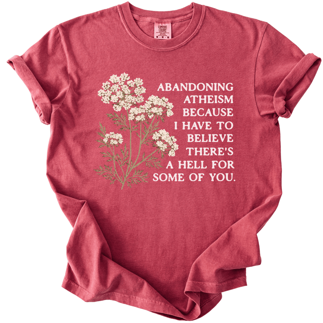 Abandoning Atheism Floral Tee - The Rogue Petal Co. - T-Shirt
