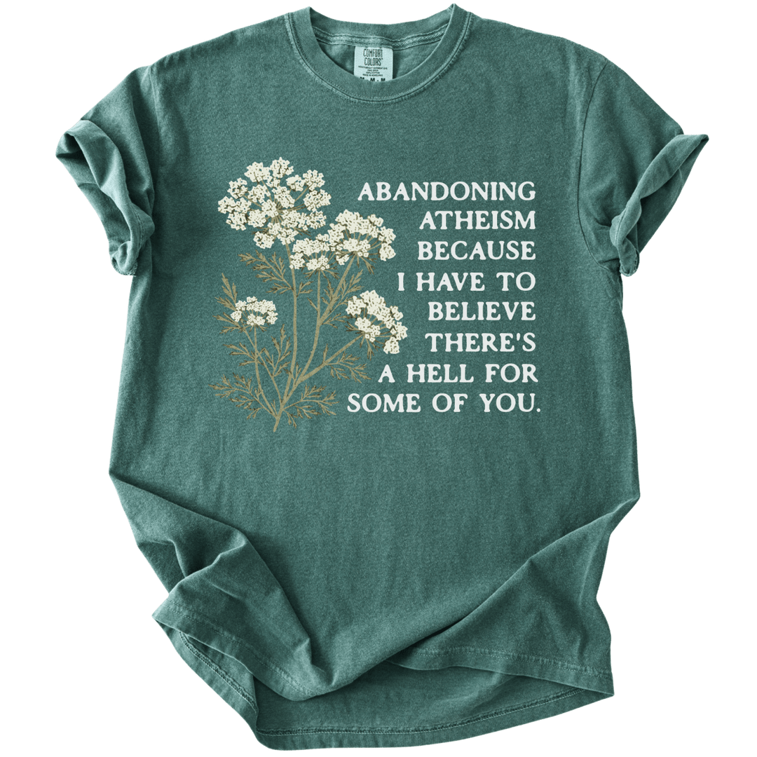 Abandoning Atheism Floral Tee - The Rogue Petal Co. - T-Shirt