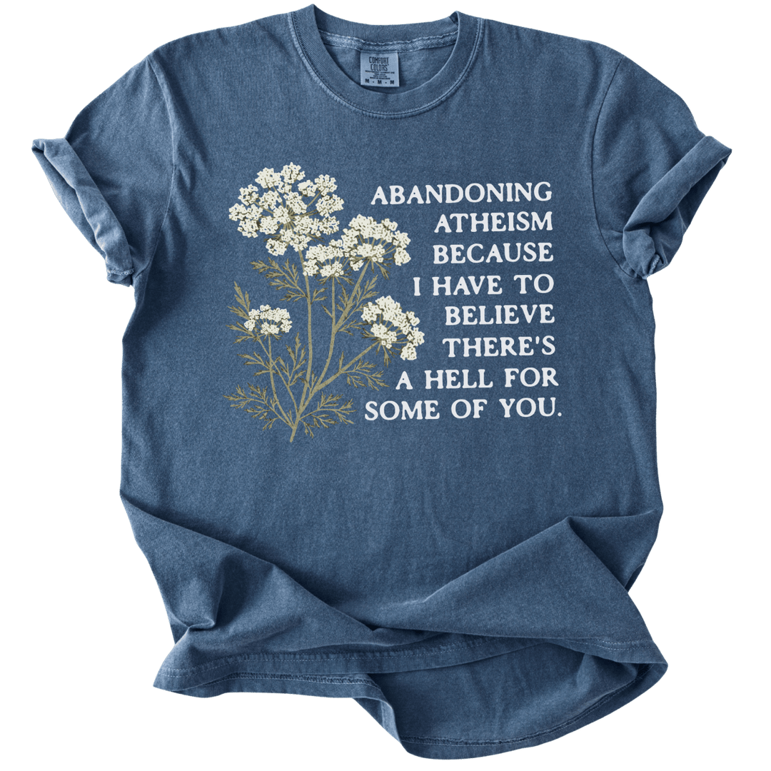 Abandoning Atheism Floral Tee - The Rogue Petal Co. - T-Shirt