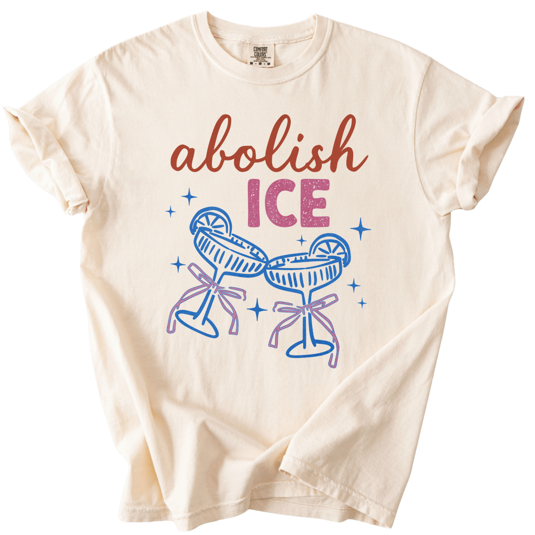 Abolish ICE Champagne Toast Tee - The Rogue Petal Co. - T-Shirt
