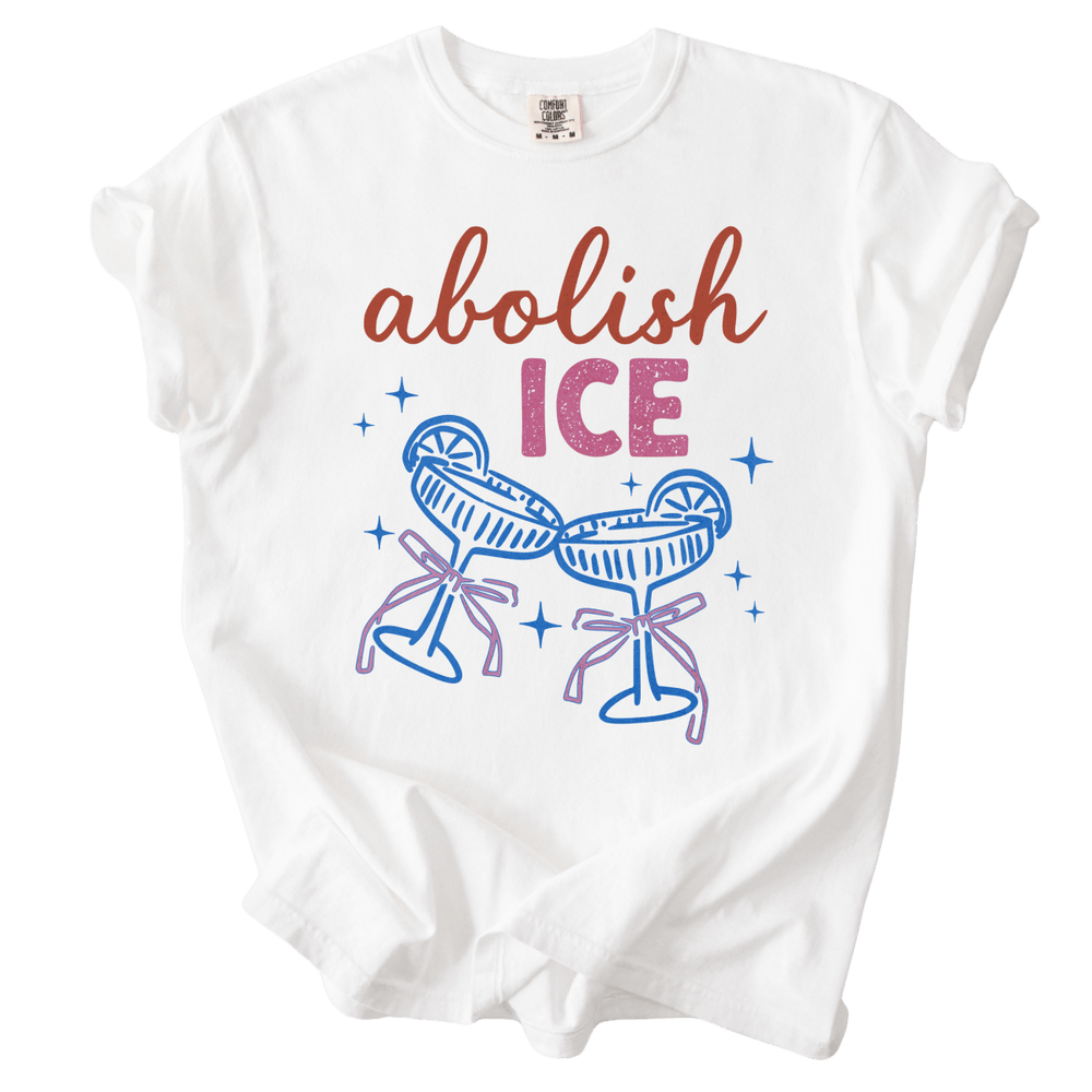 Abolish ICE Champagne Toast Tee - The Rogue Petal Co. - T-Shirt