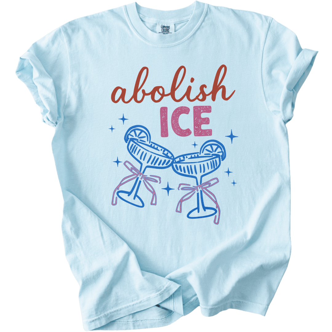 Abolish ICE Champagne Toast Tee - The Rogue Petal Co. - T-Shirt