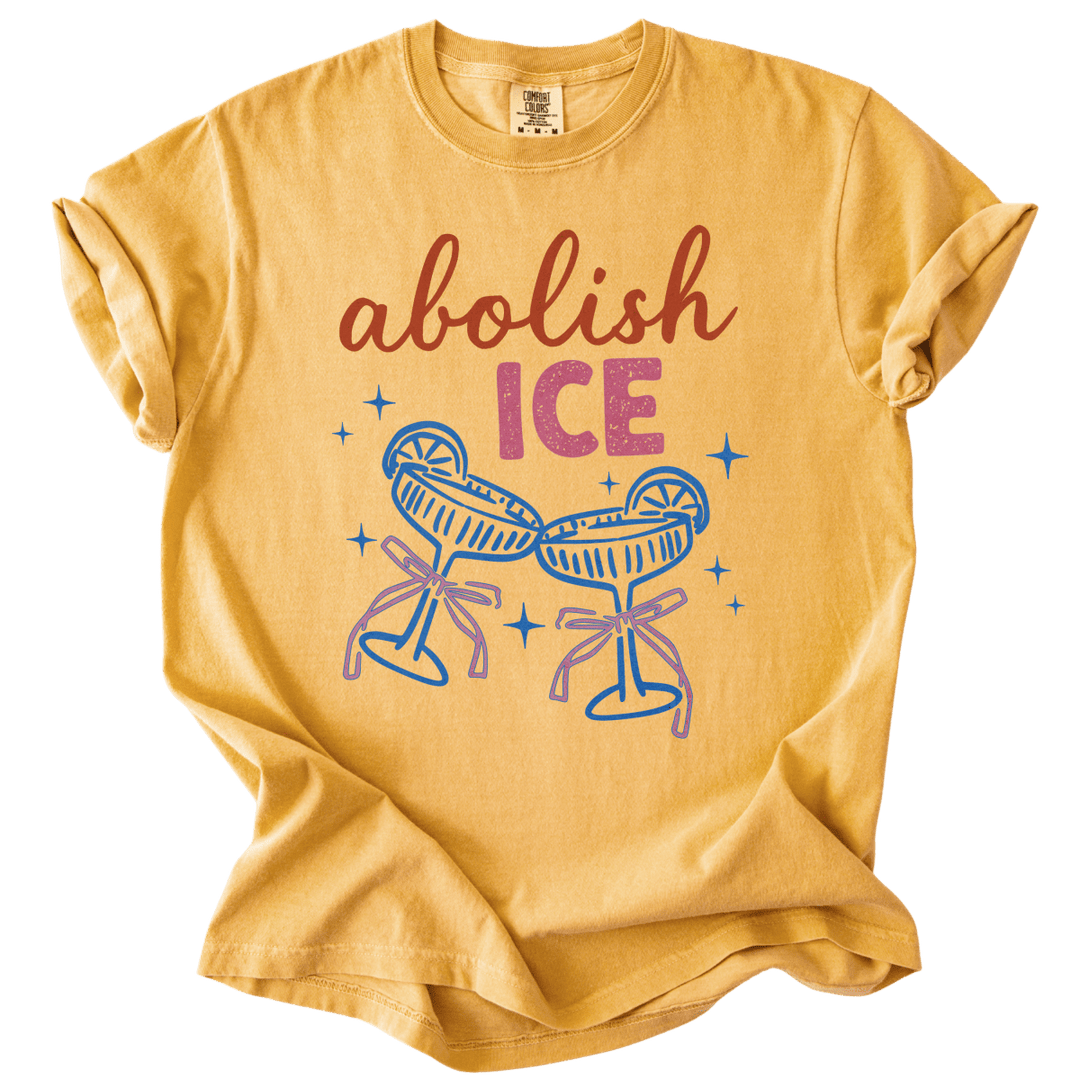 Abolish ICE Champagne Toast Tee - The Rogue Petal Co. - T-Shirt